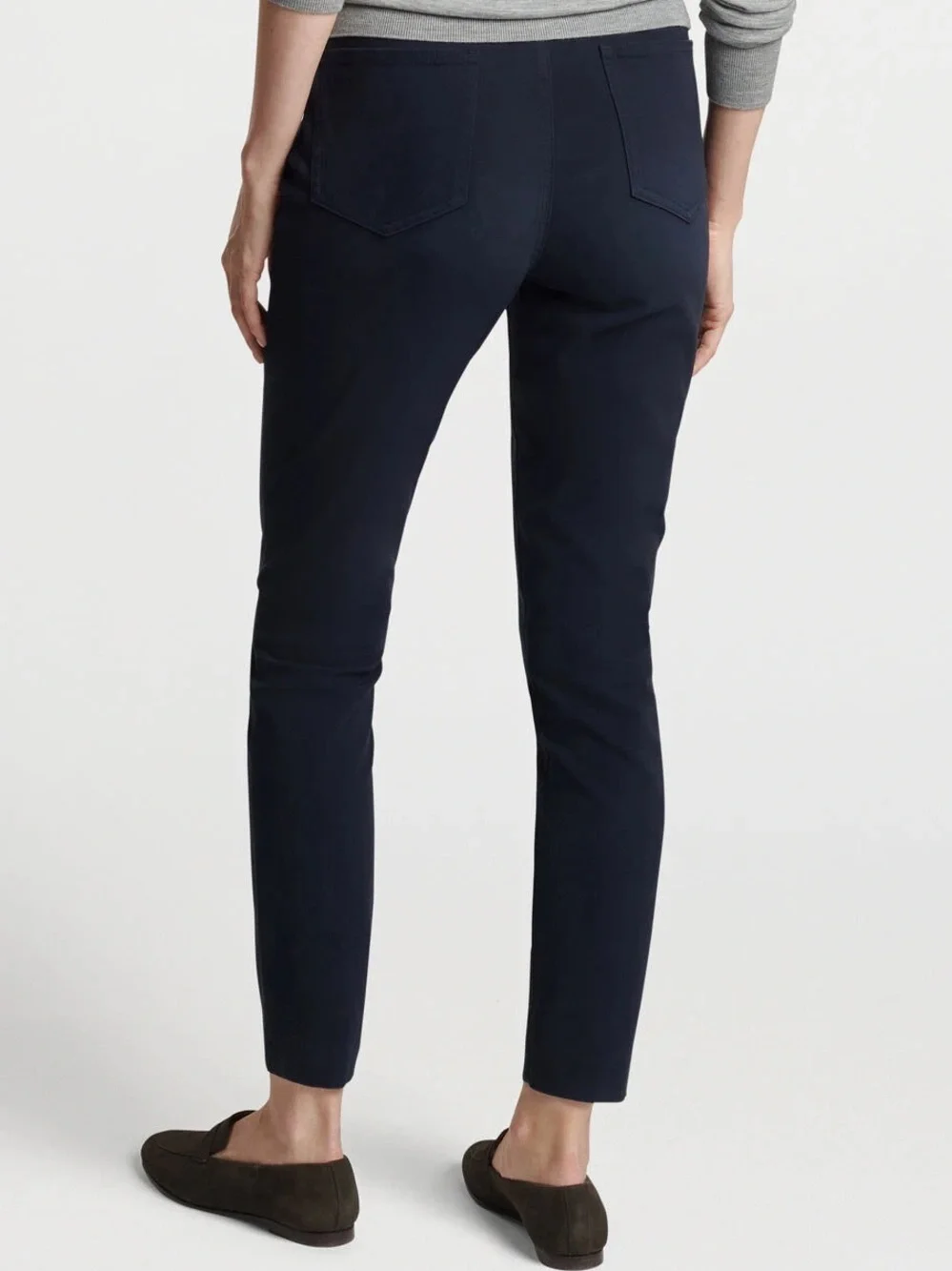 Nwt peter millar Karlie navy Stretch Sateen High Rise Pant size 8 - Picture 4 of 12